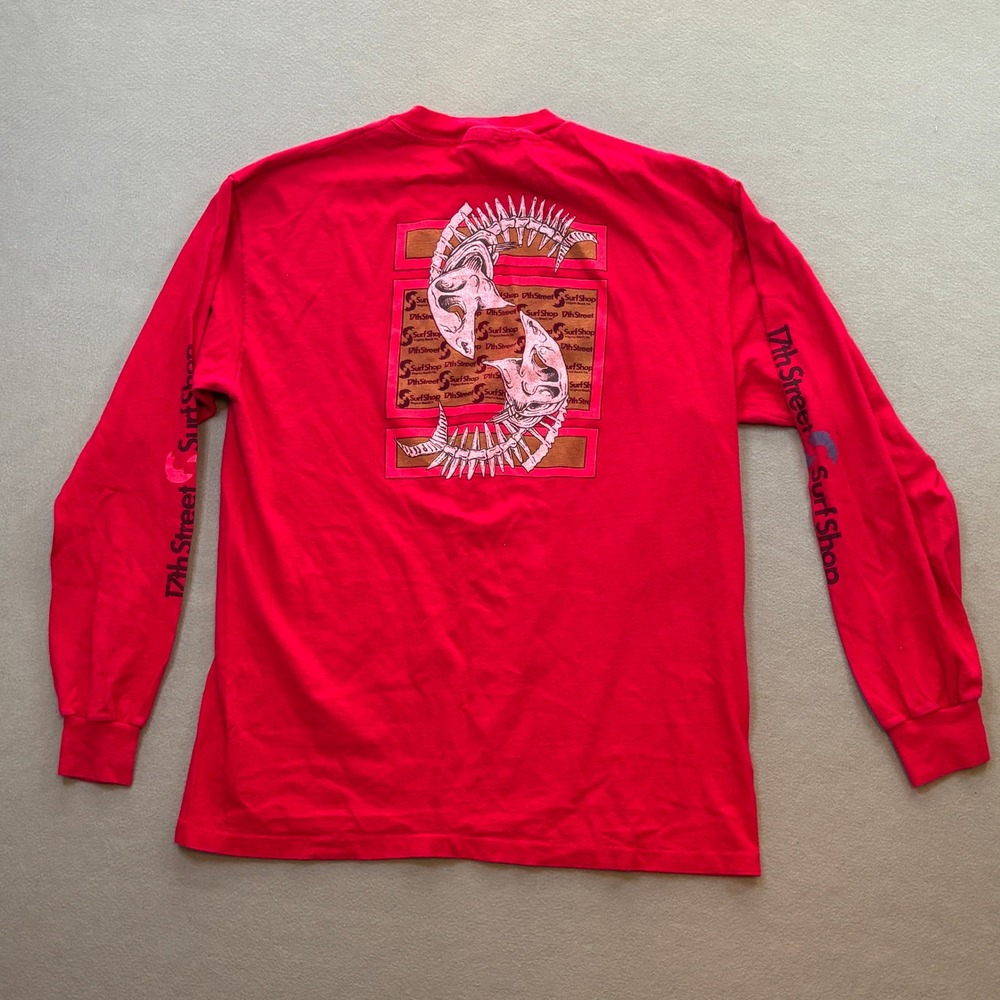 VTG Single Stitch 17th Street Surf Shop VA Beach Long Sleeve T-Shirt Men XL Surf